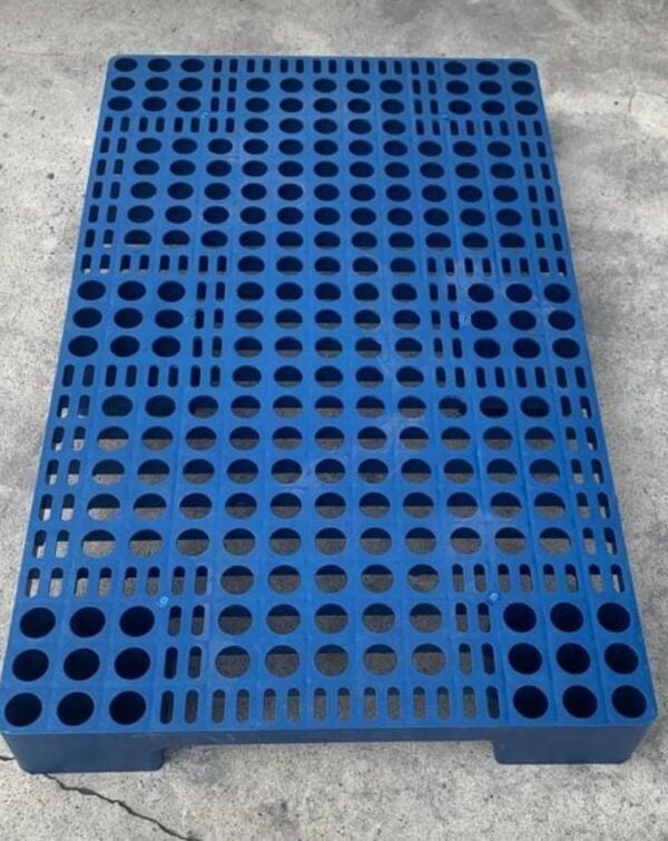 Pallet nhựa xanh dương 600x1000x100 mm